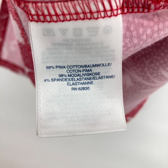 Lands' End Women's Red Pima Cotton Long Sleeve Side Knotted A-Line Dress Size XS - Picture 12 of 12